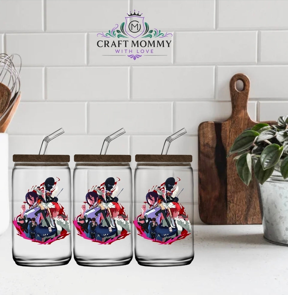 CHAINSAW BOMB GIRL- UV DTF Wrap 16 oz