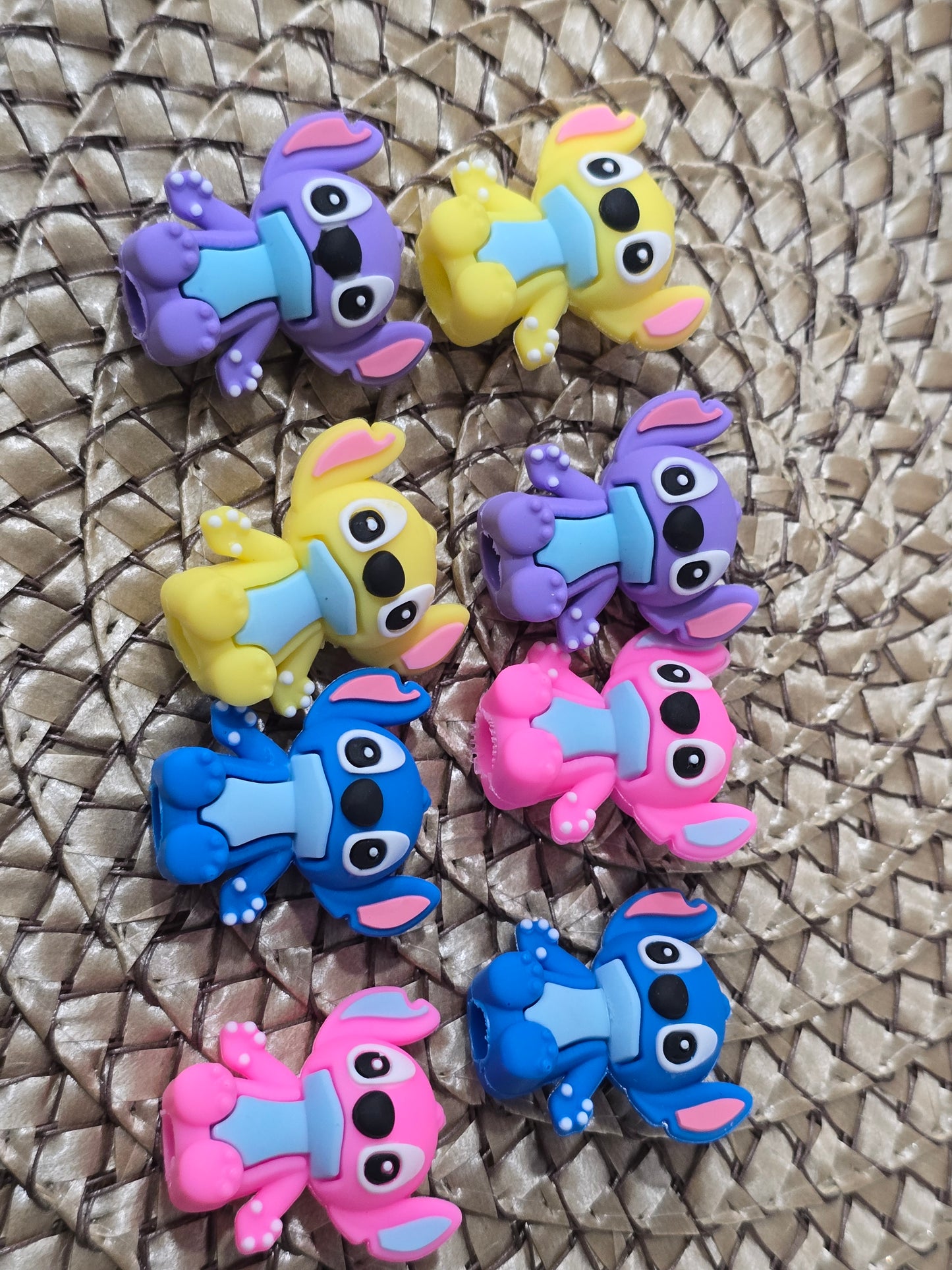 Stitches in Blue,Pink, Yellow ,purple set Pen/Pencil Topper