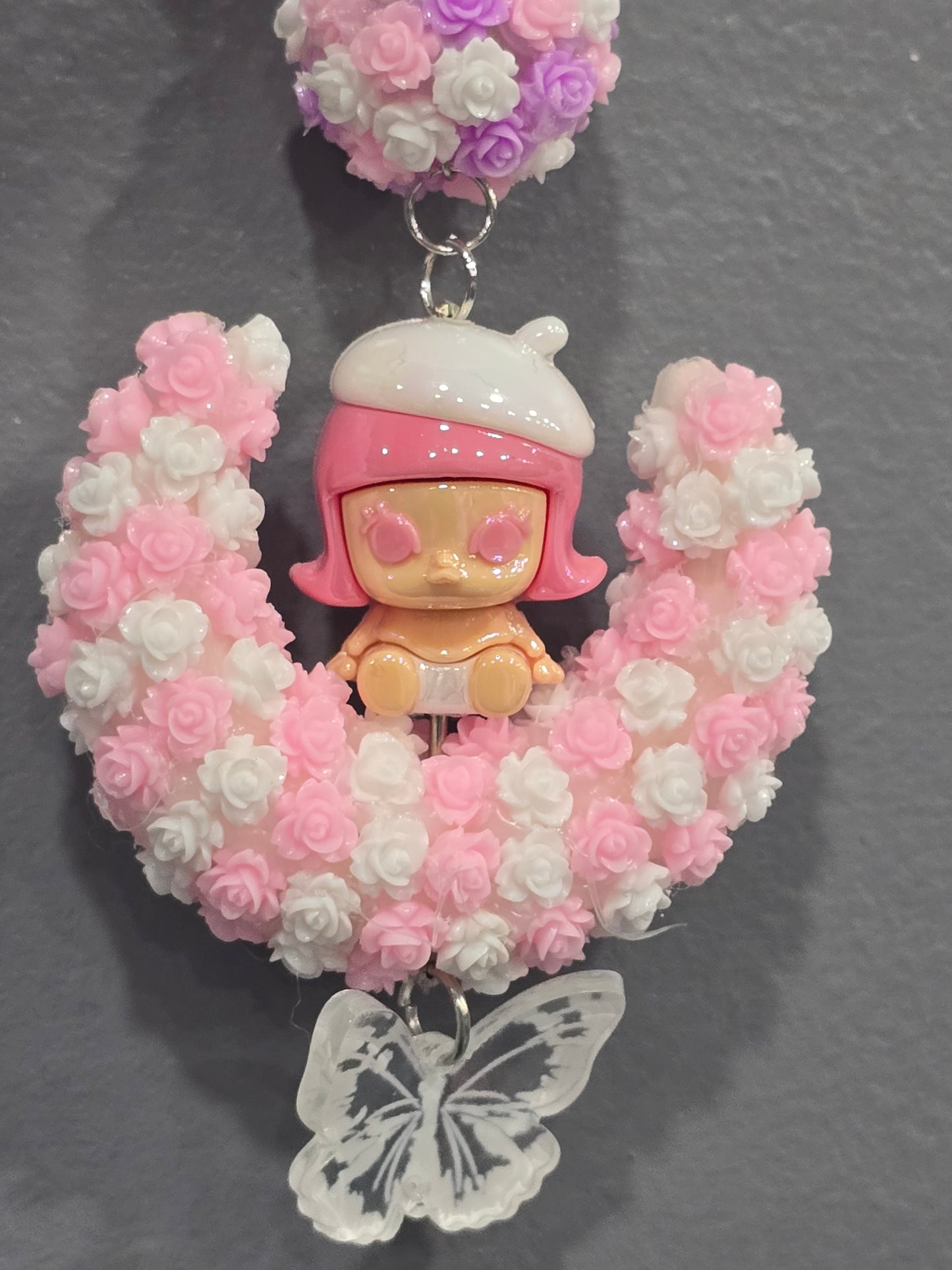 Handmade with love moon popmart keychain/car chain