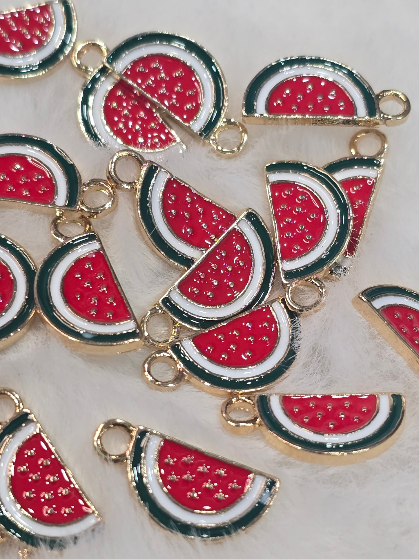 Gold Waterlemon -Metal Charm Pendant