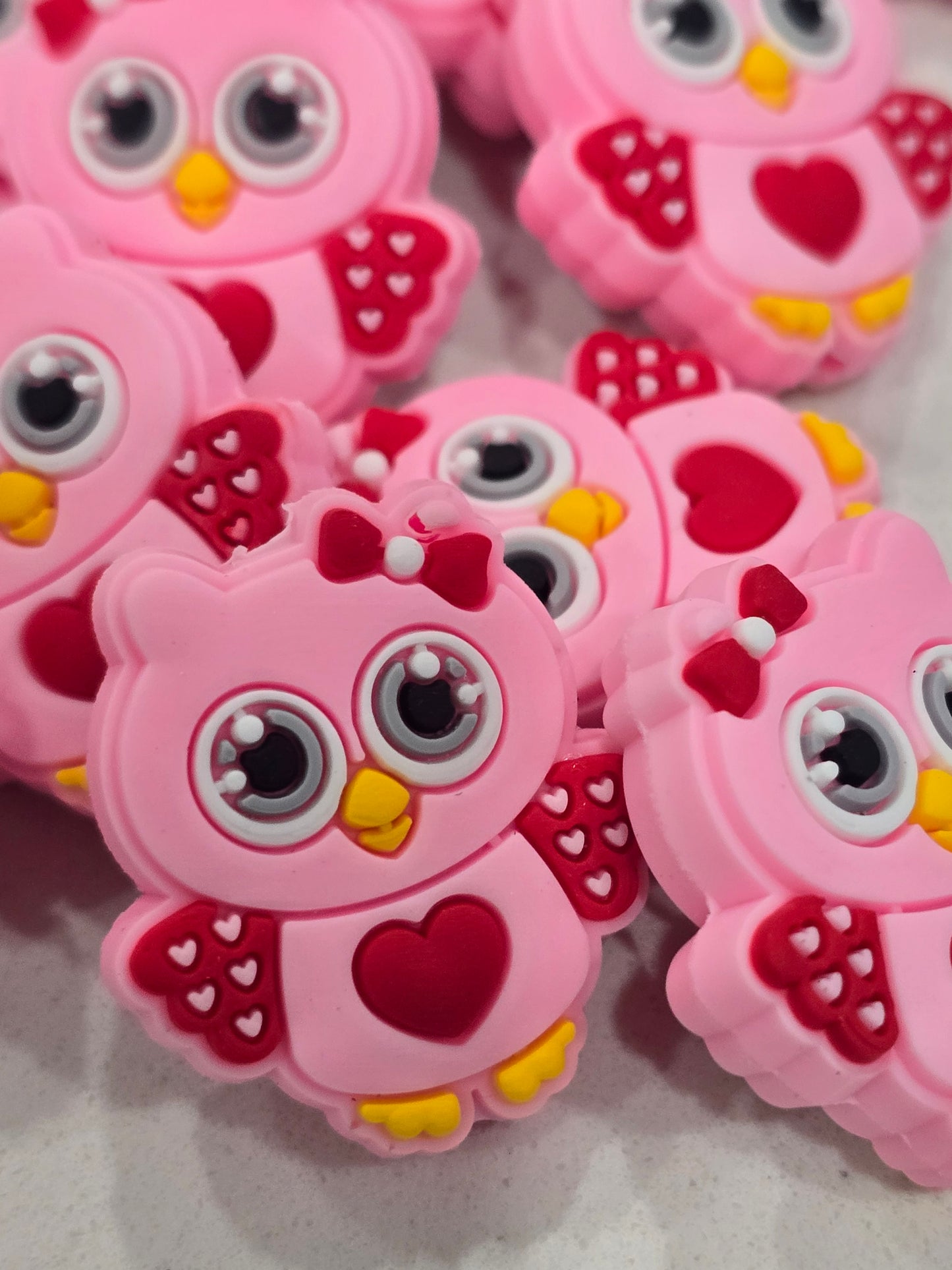 Focal Beads Cutesy heart owl
