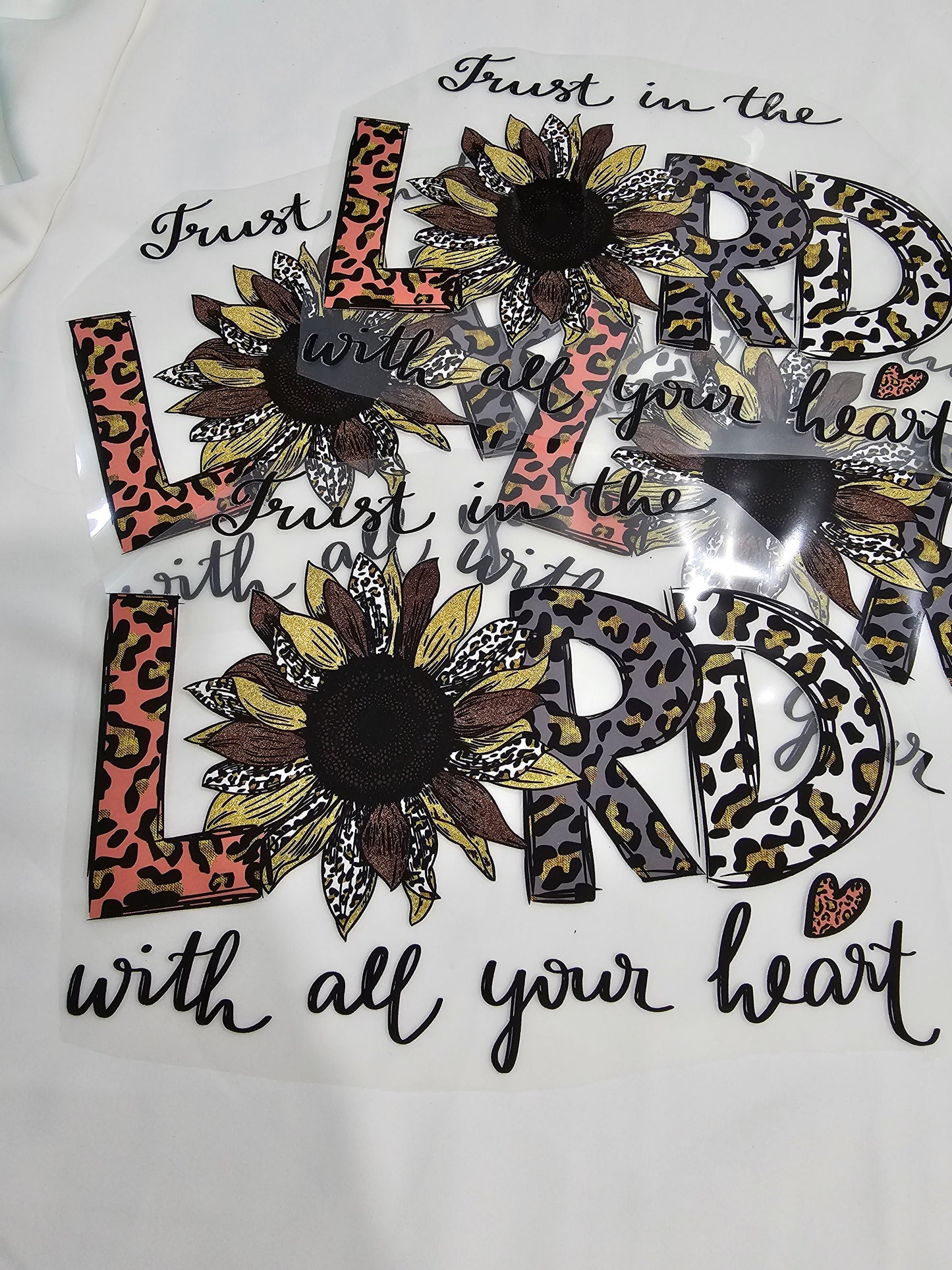 Trust in the Lord with all your heart- DTF Transfer 8 x 10