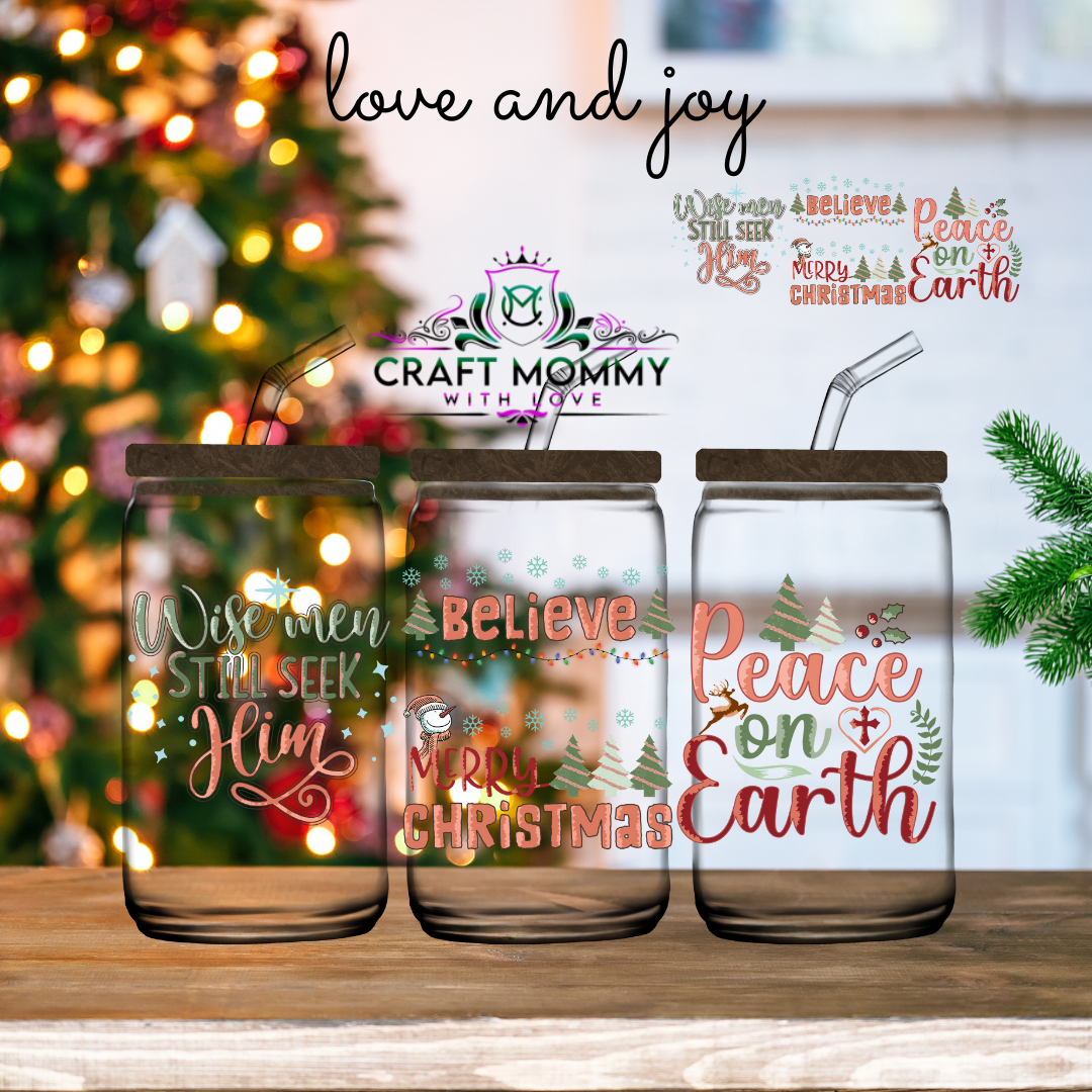 Christmas Collection - Peace on earth 3 in 1 sheet decal