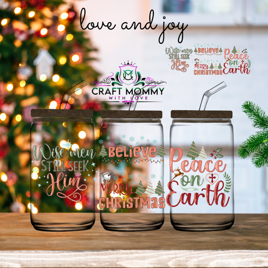 Christmas Collection - Peace on earth 3 in 1 sheet decal