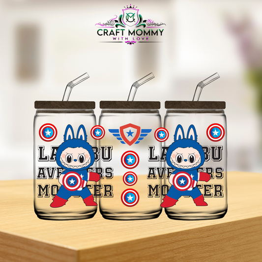 Captain Labubu Style 002-  UV DTF WRAP 16oz