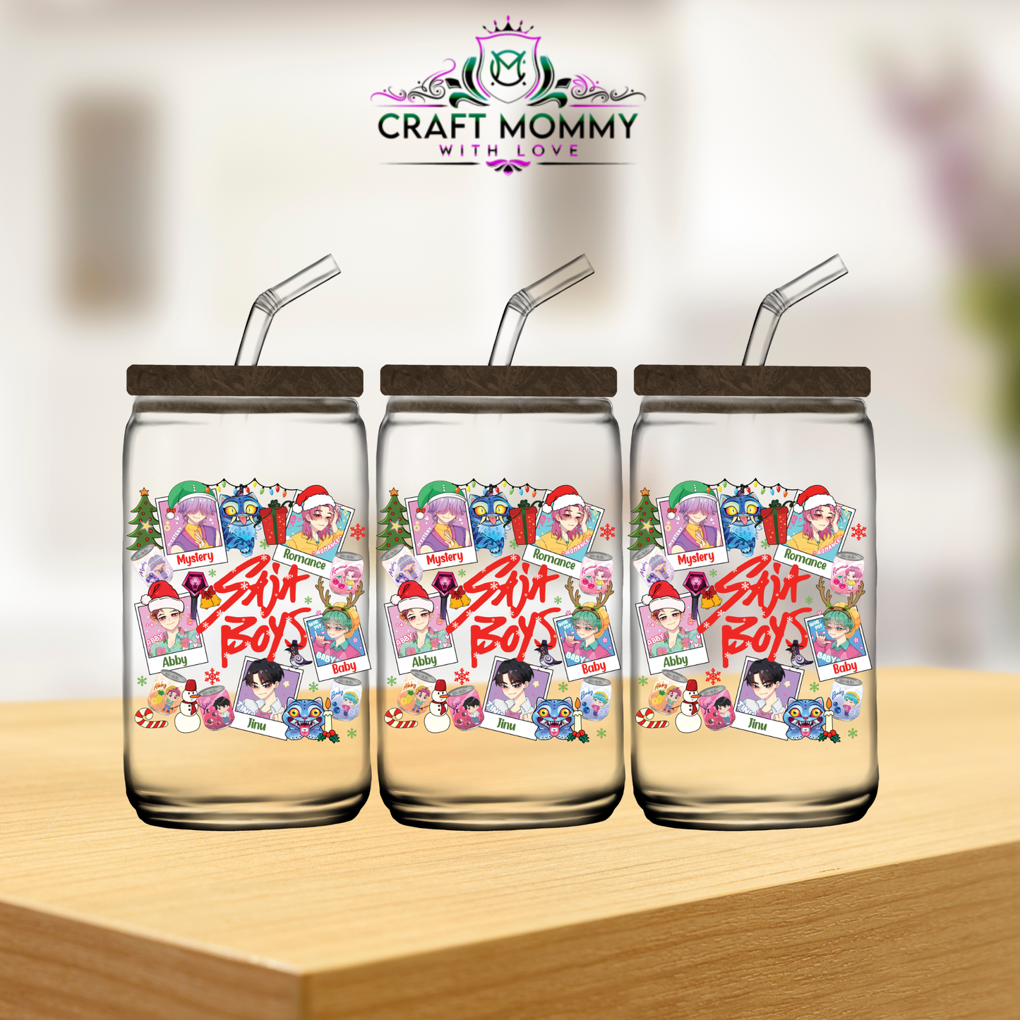 Kpop Demon Hunter Christmas Collection 16oz -UV DTF Wrap