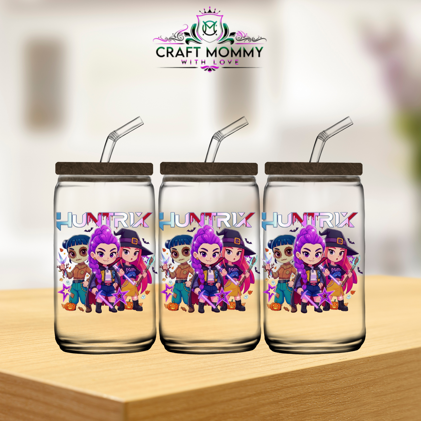 Huntrix halloween decals 001- UV DTF wrap