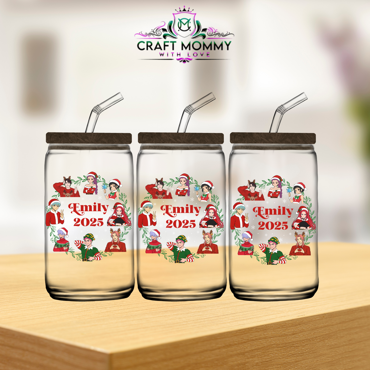 Kpop Demon Hunter Christmas Collection 16oz -UV DTF Wrap