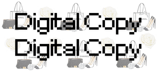 White CC- Digital Transparent PNG File