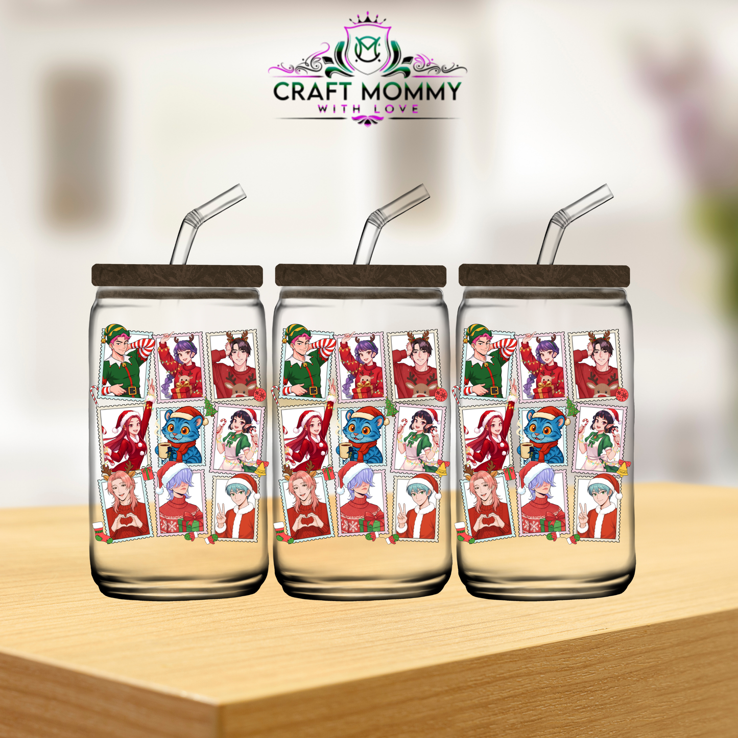 Kpop Demon Hunter Christmas Collection 16oz -UV DTF Wrap