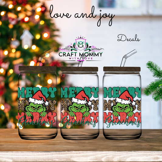 Christmas Collection -Merry Christmas Grinch Decals