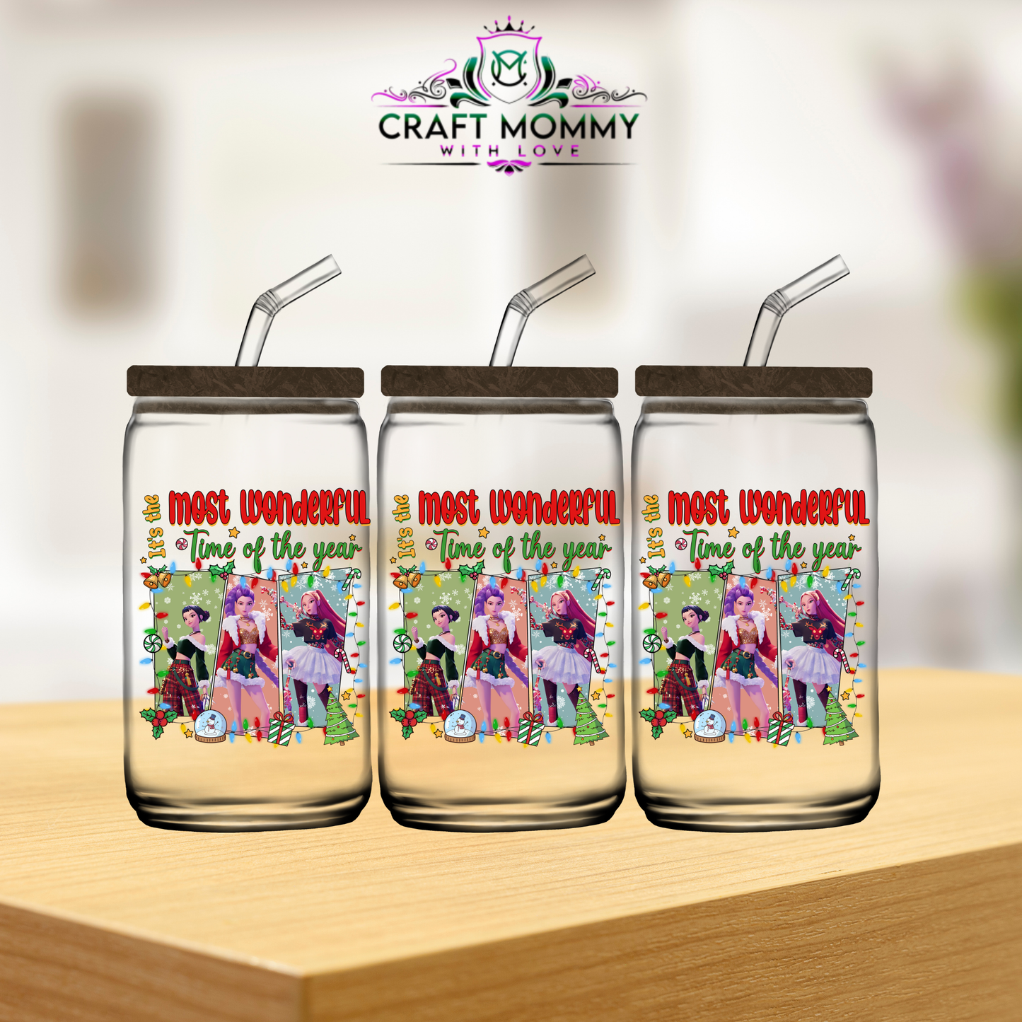 Kpop Demon Hunter Christmas Collection 16oz -UV DTF Wrap