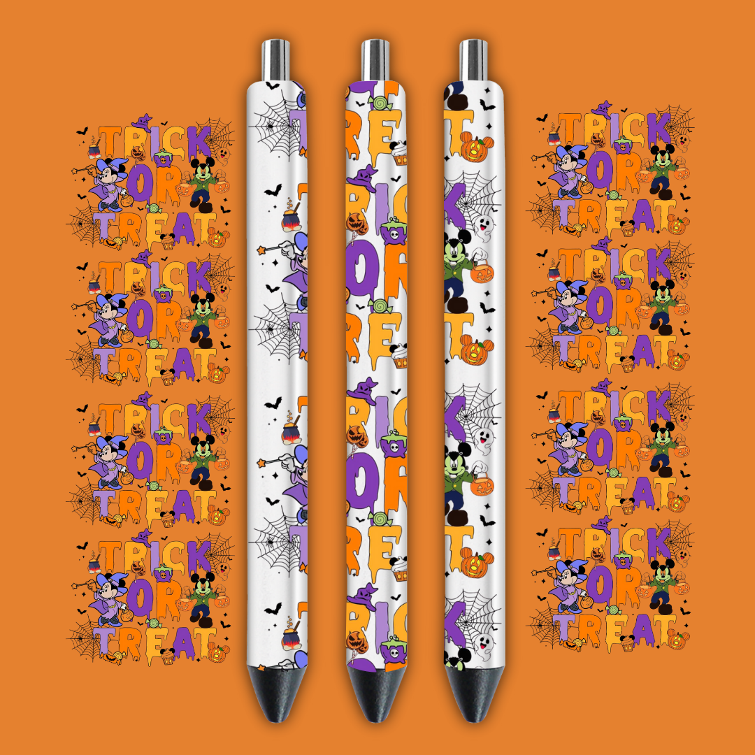 Halloween Pen wrap 4 pcs in 1 sheet