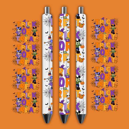 Halloween Pen wrap 4 pcs in 1 sheet