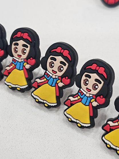 Snow white straw/pencil or pen charms