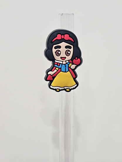 Snow white straw/pencil or pen charms