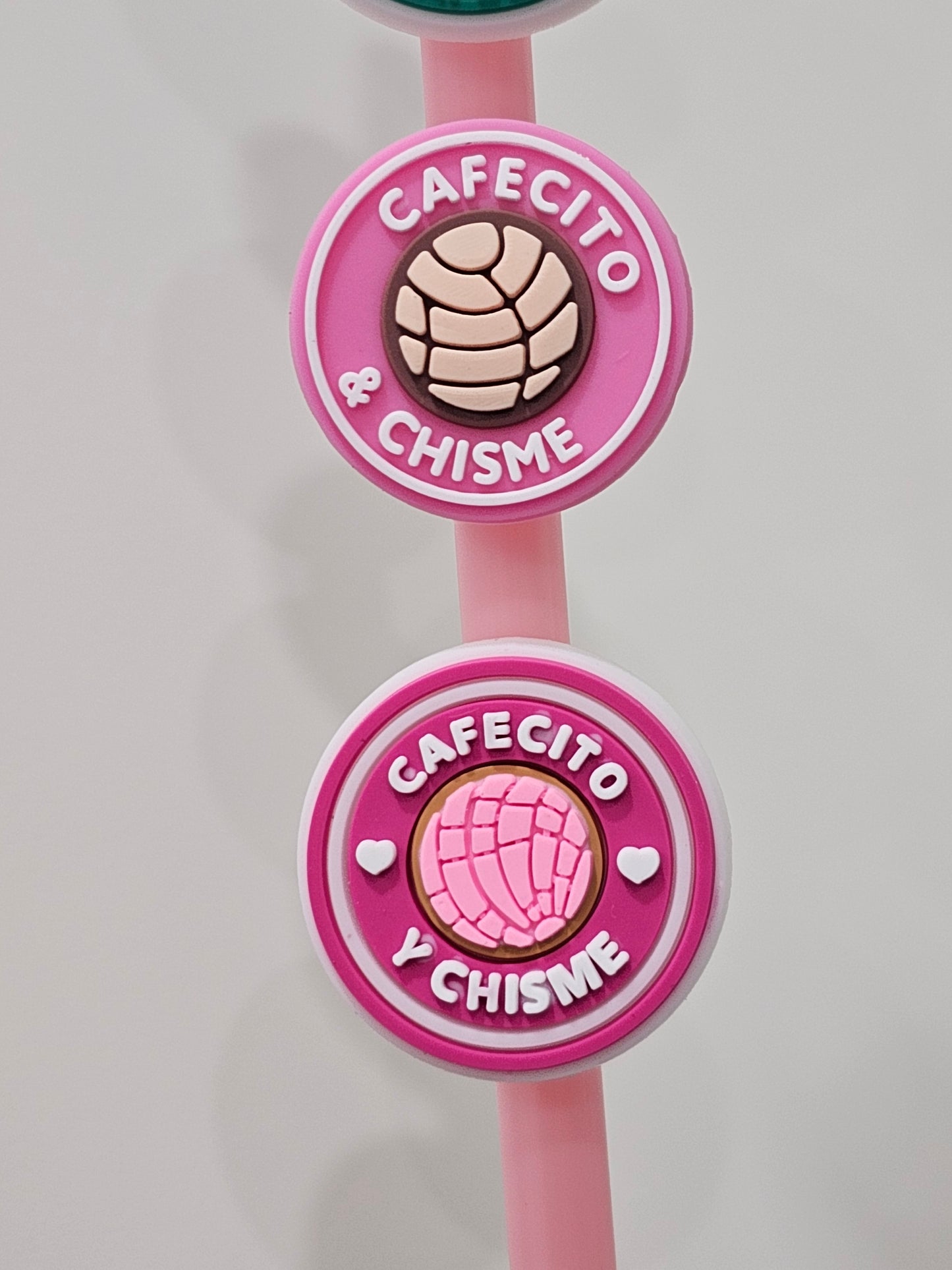 Cafecito & Chisme straw/pencil or pen charms