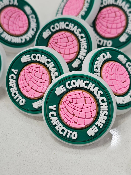 Conchas Chisme Y Cafecito straw/pencil or pen charms