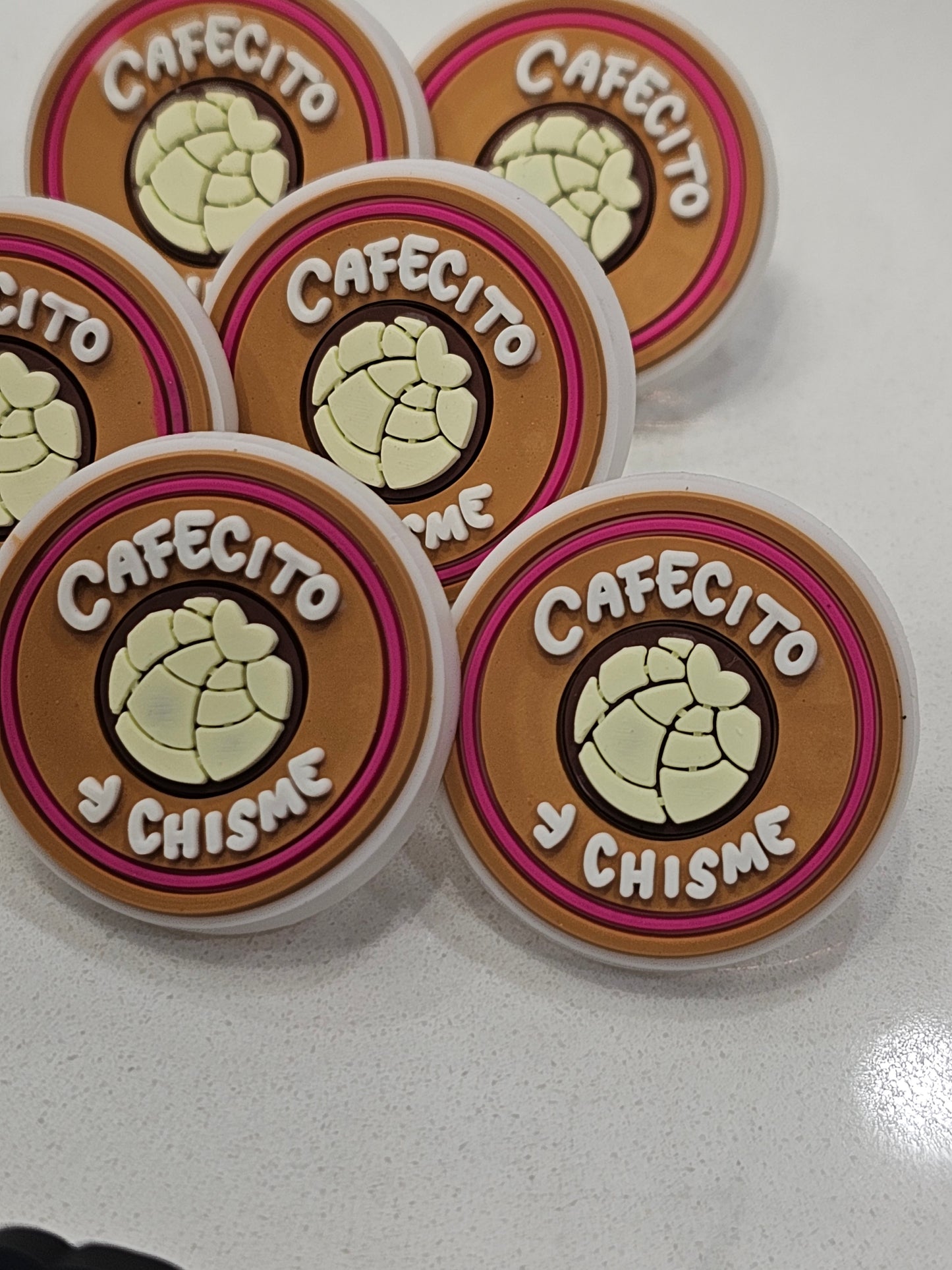 Cafecito Y Chisme brown straw/pencil or pen charms