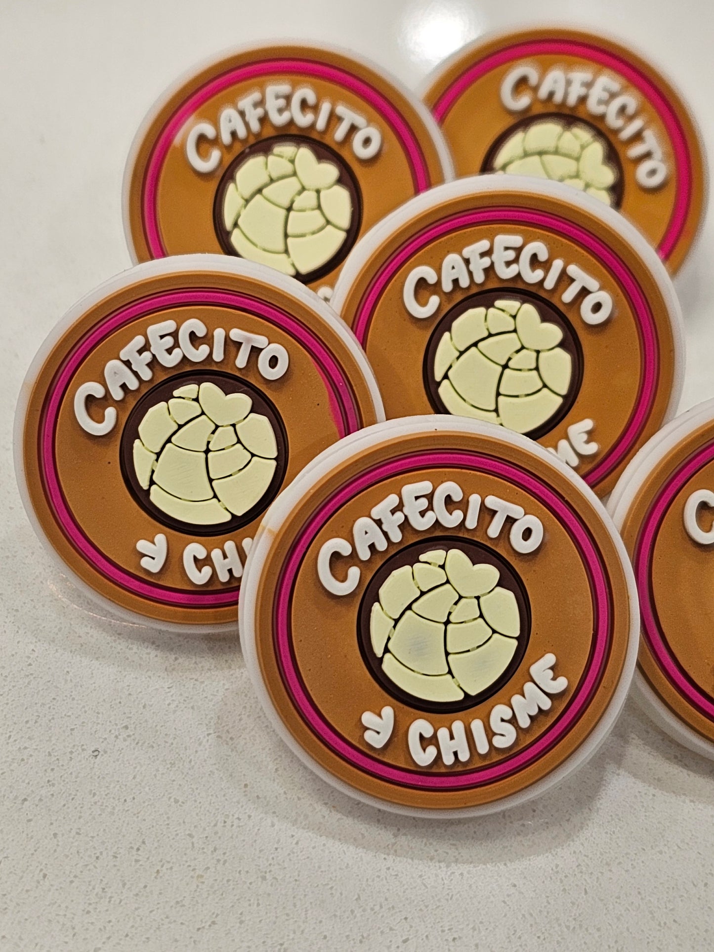 Cafecito Y Chisme brown straw/pencil or pen charms