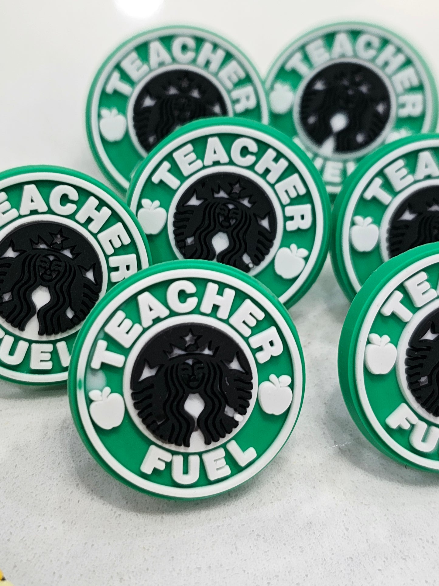 Teacher Fuel straw/pencil or pen charms