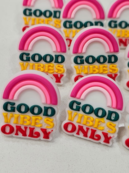 Good vibes only Straw/pencil or pen charms