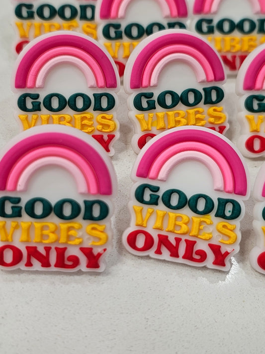 Good vibes only Straw/pencil or pen charms