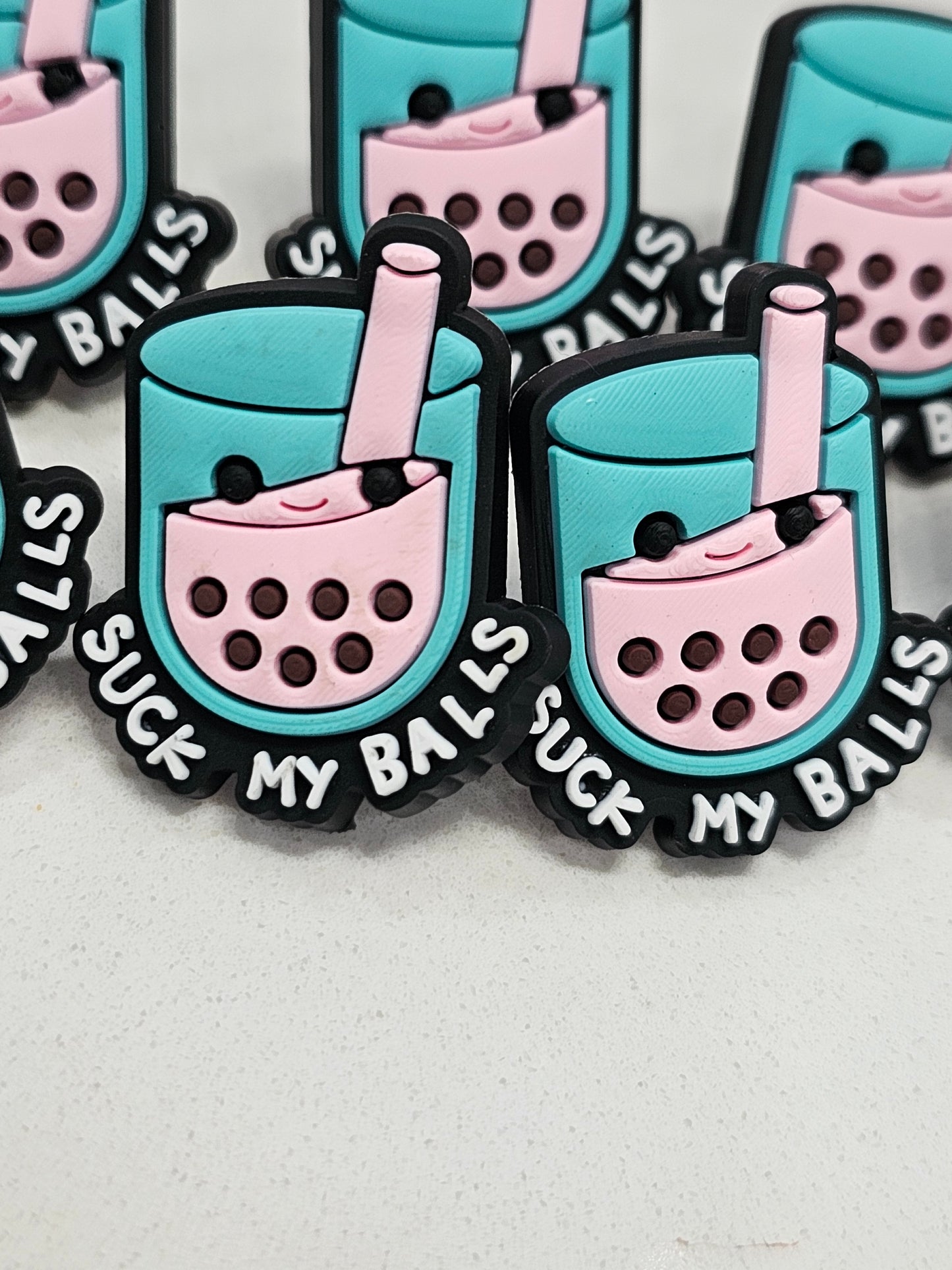 Suck my balls  straw/pencil or pen charms