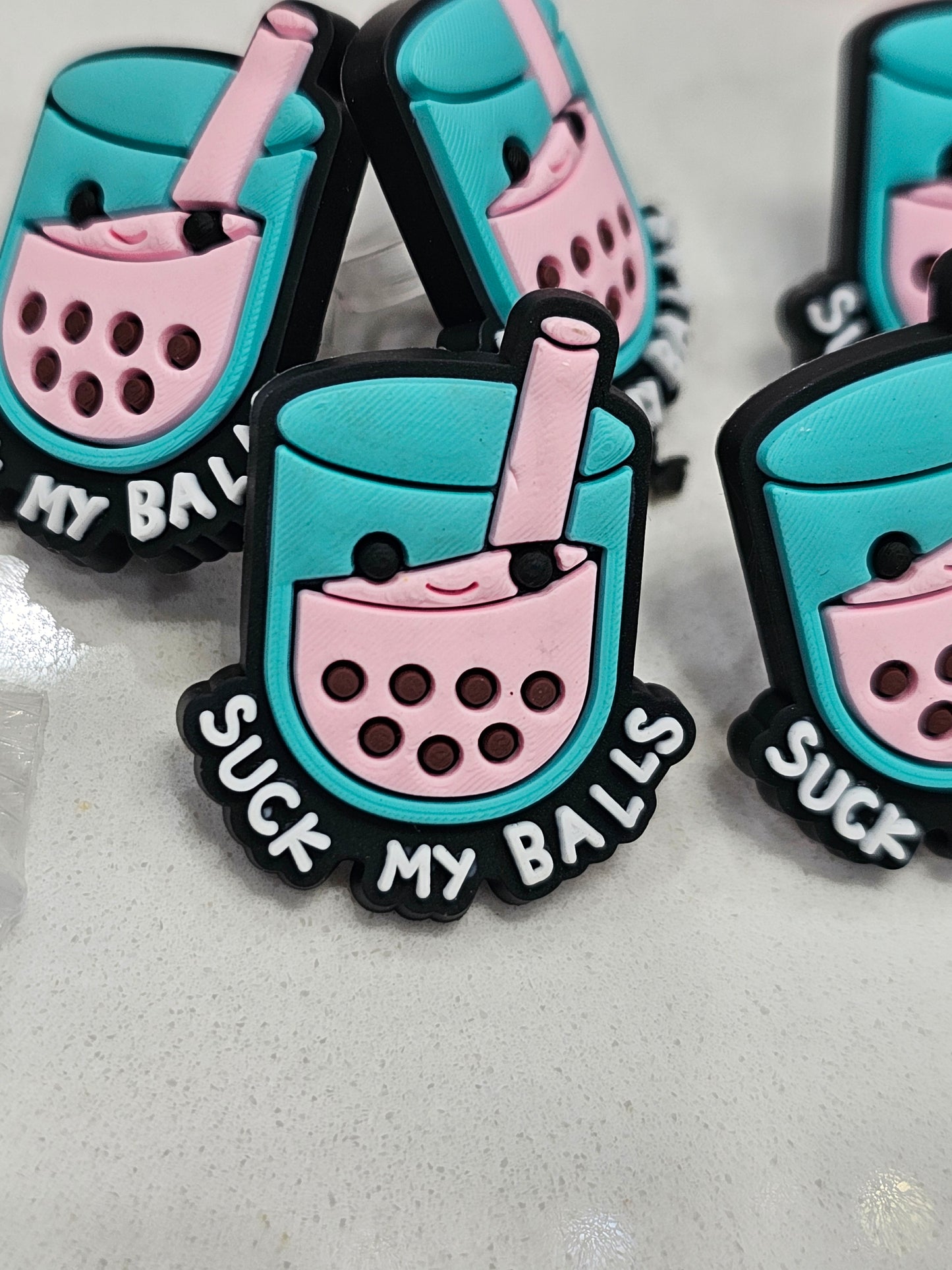 Suck my balls  straw/pencil or pen charms