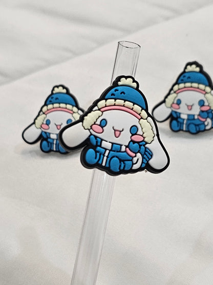 Cinnamonroll blue coat Straw/pencil or pen charms