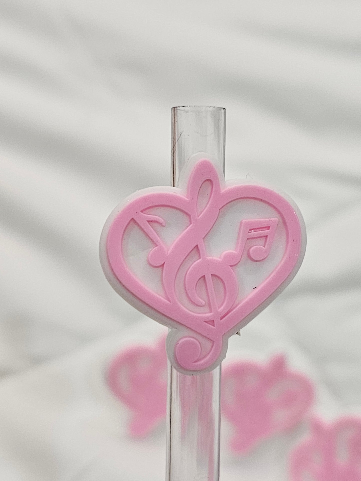 Music note heart Straw/pencil or pen charms