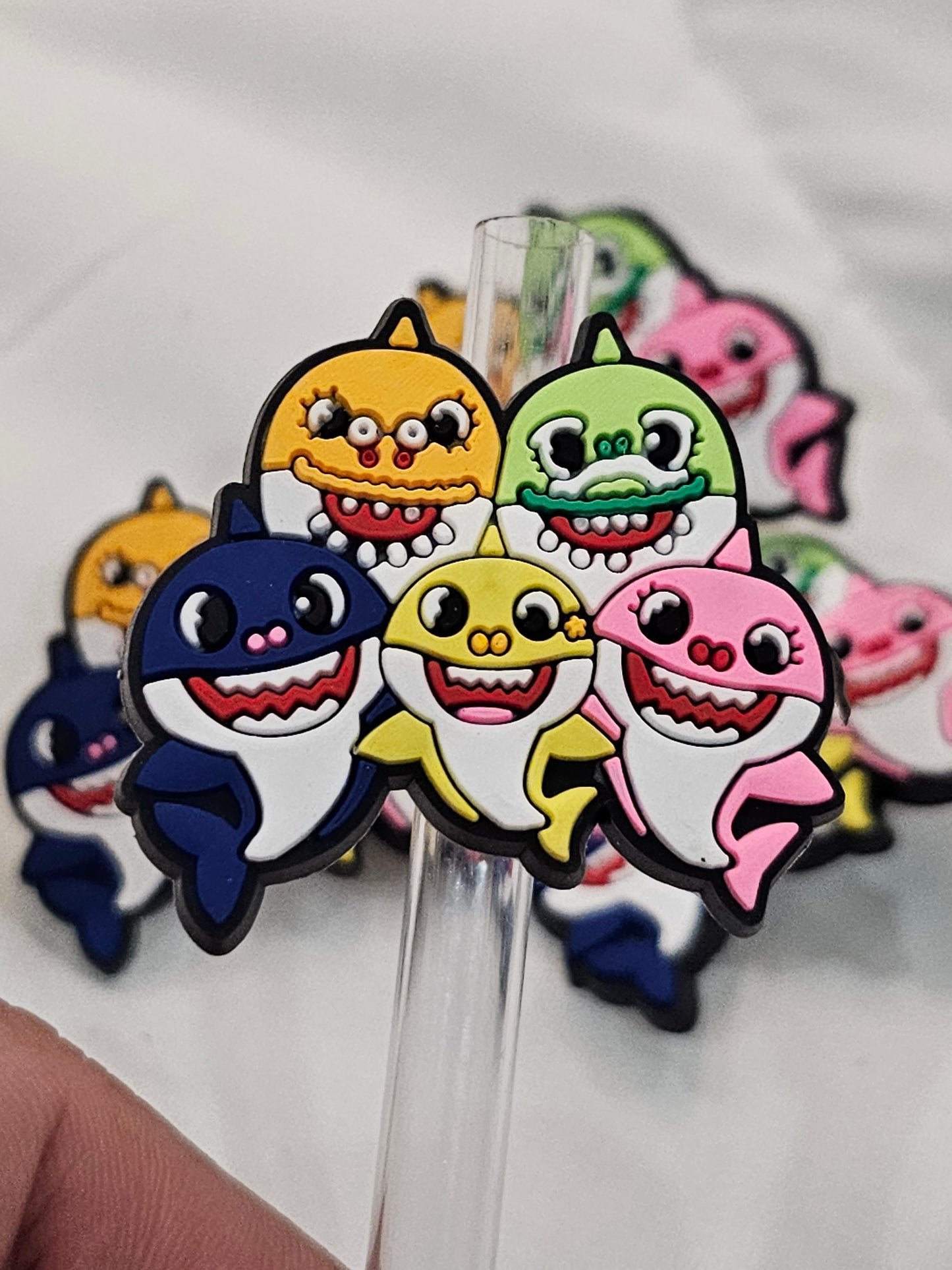 Baby shark Straw/pencil or pen charms