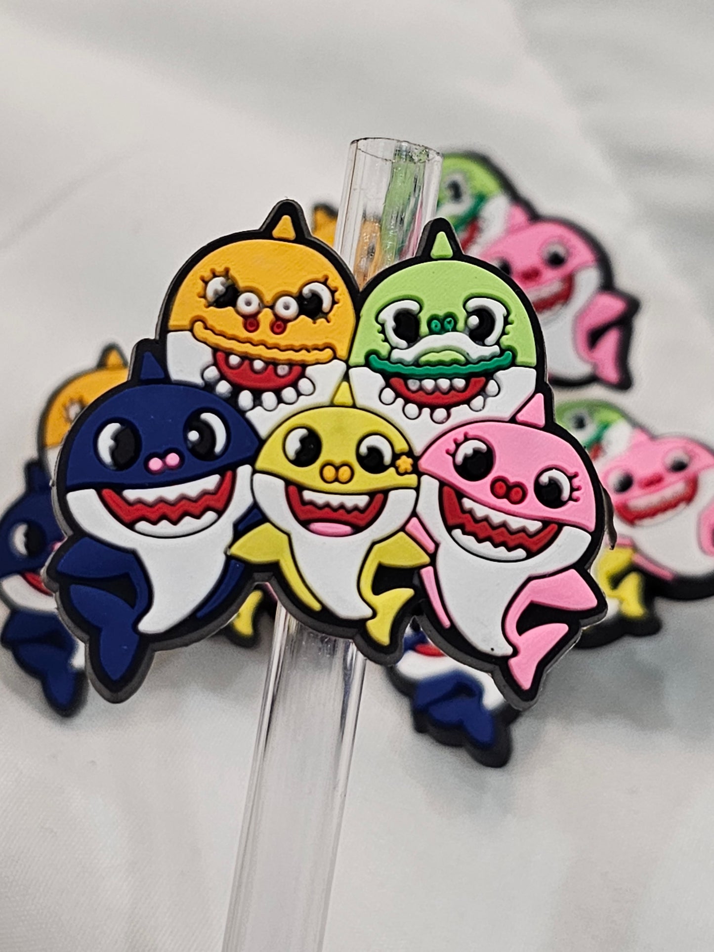 Baby shark Straw/pencil or pen charms