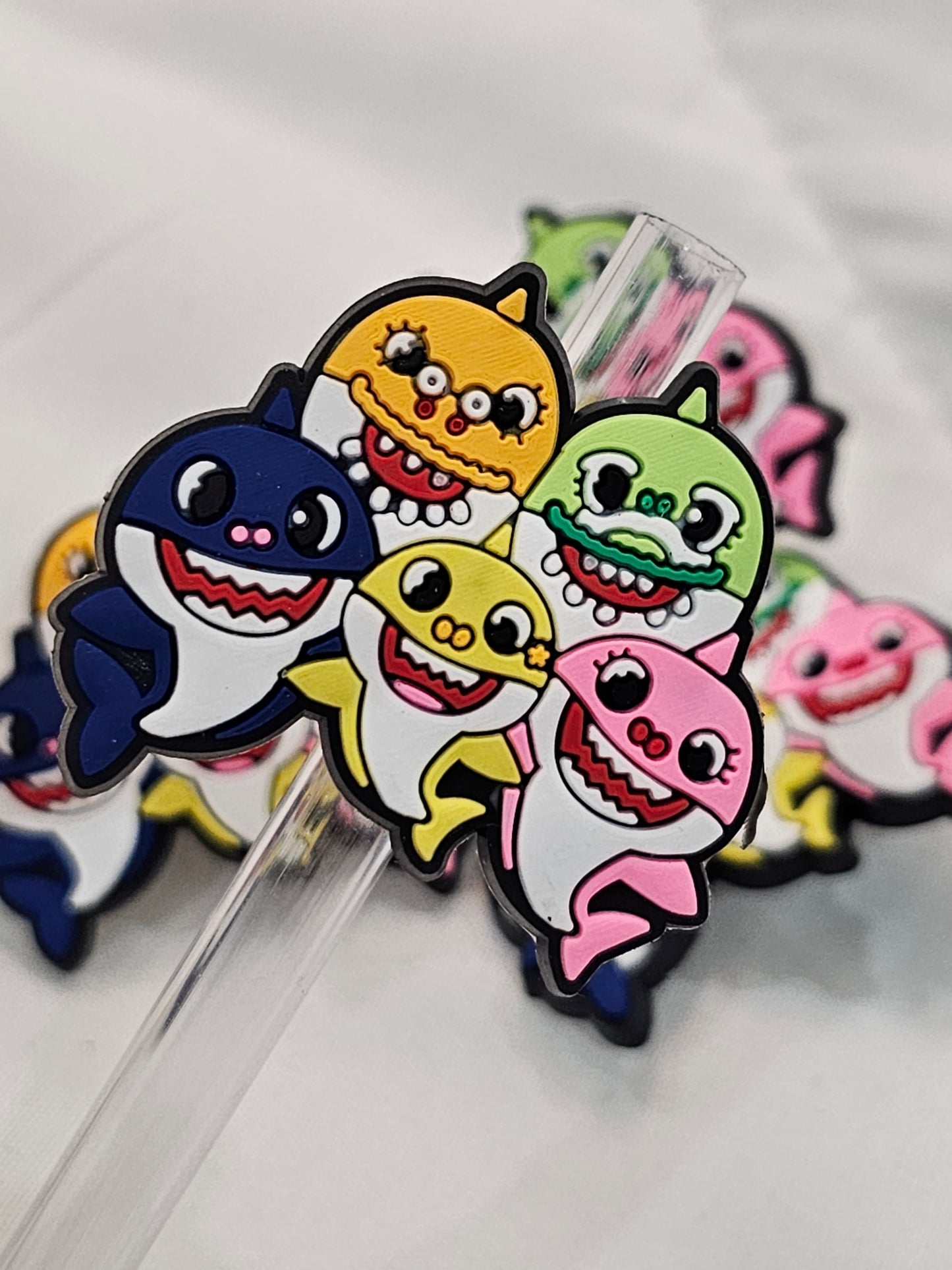 Baby shark Straw/pencil or pen charms