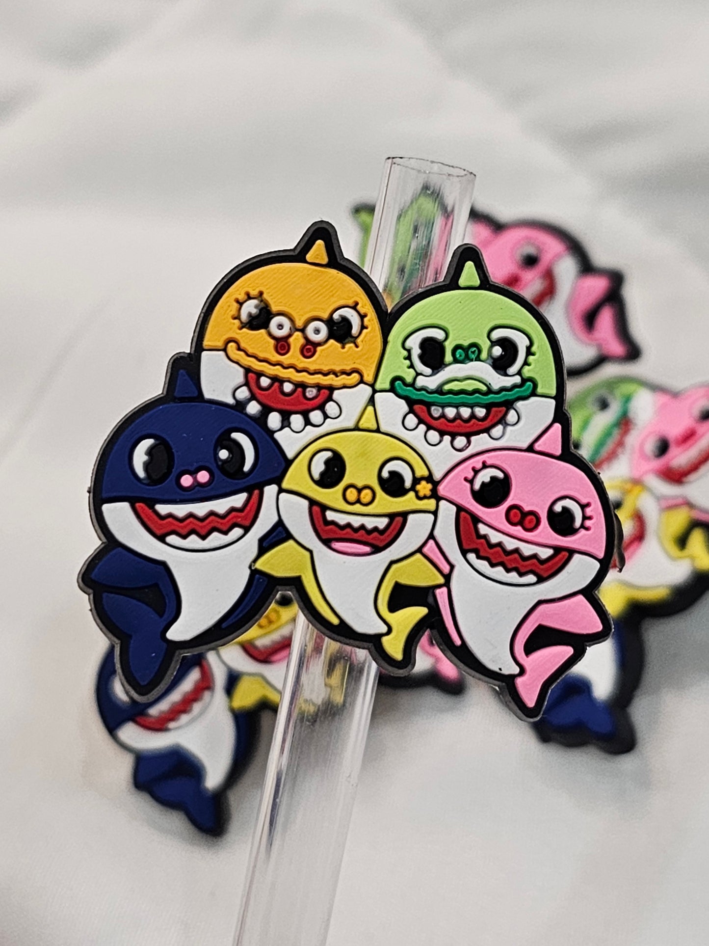 Baby shark Straw/pencil or pen charms