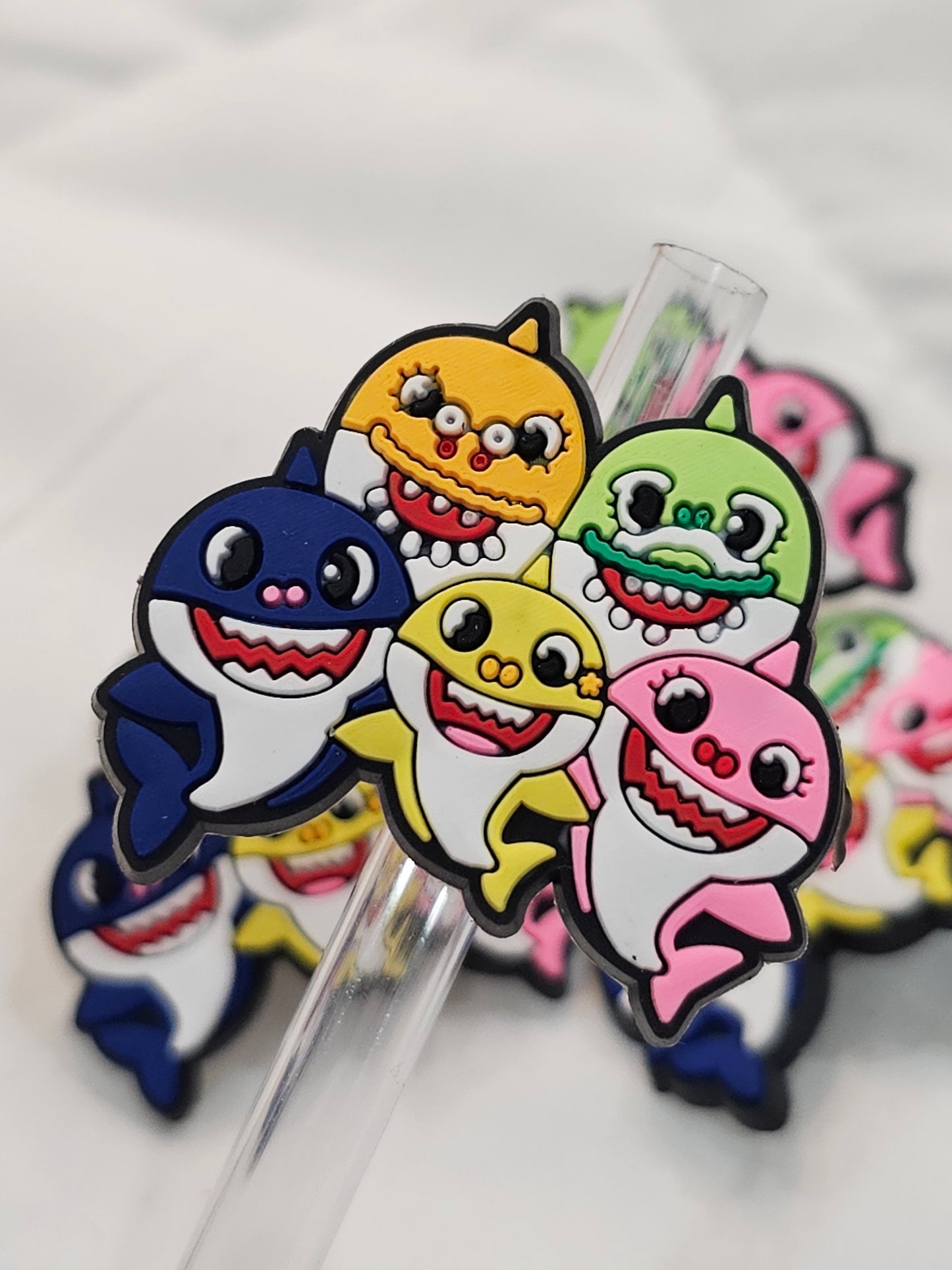 Baby shark Straw/pencil or pen charms