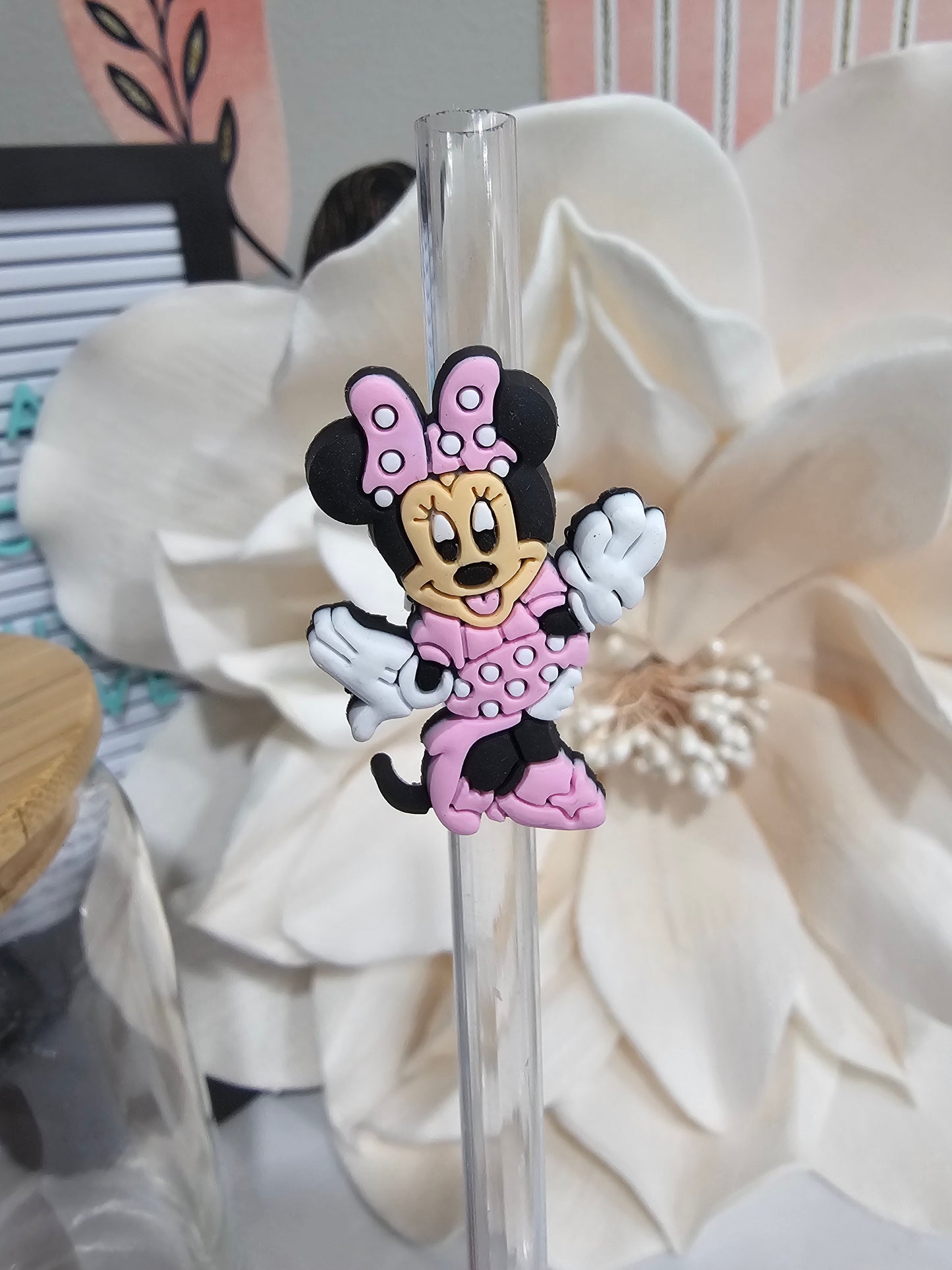 Minnie mouse Straw/pencil or pen charms