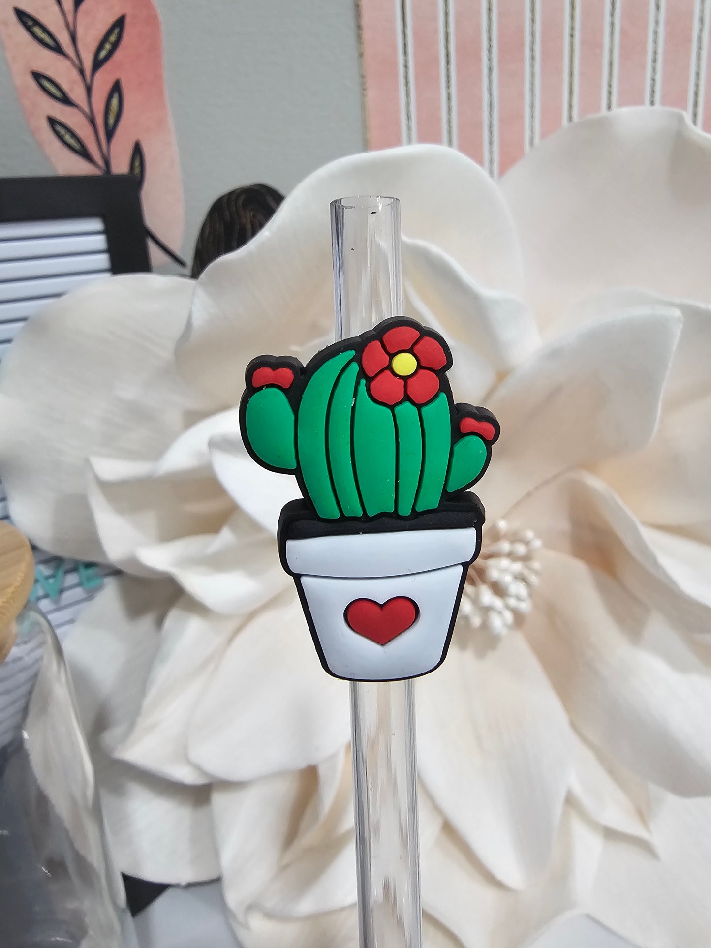 Cactus love Straw/pencil or pen charms