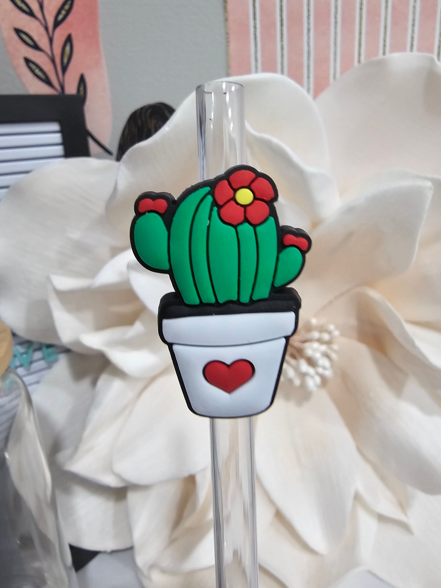 Cactus love Straw/pencil or pen charms