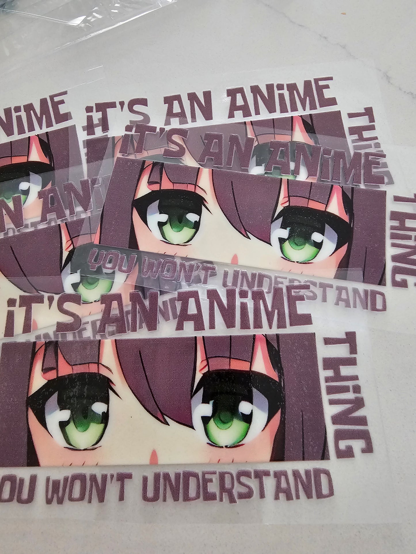 It's anime time you dont understand  -   UV DTF Decal