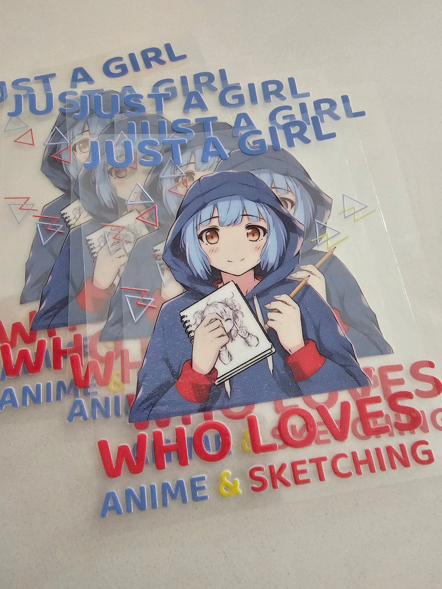 Just a girl who loves Anime and sketching -   UV DTF Decal