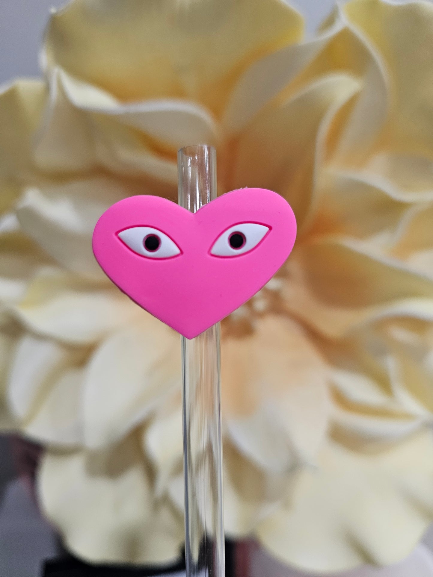 Heart eye Straw/pencil or pen charms