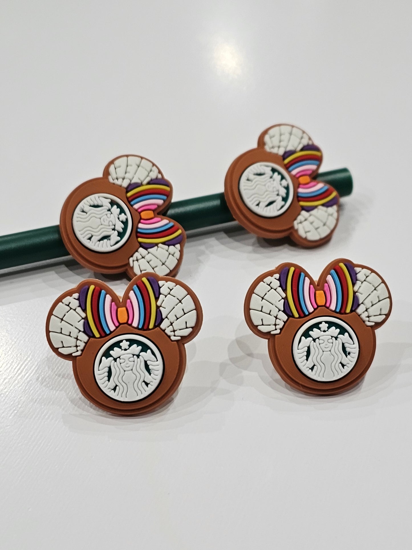 Mickey love 002 bow Cafecito Straw/pencil or pen charms