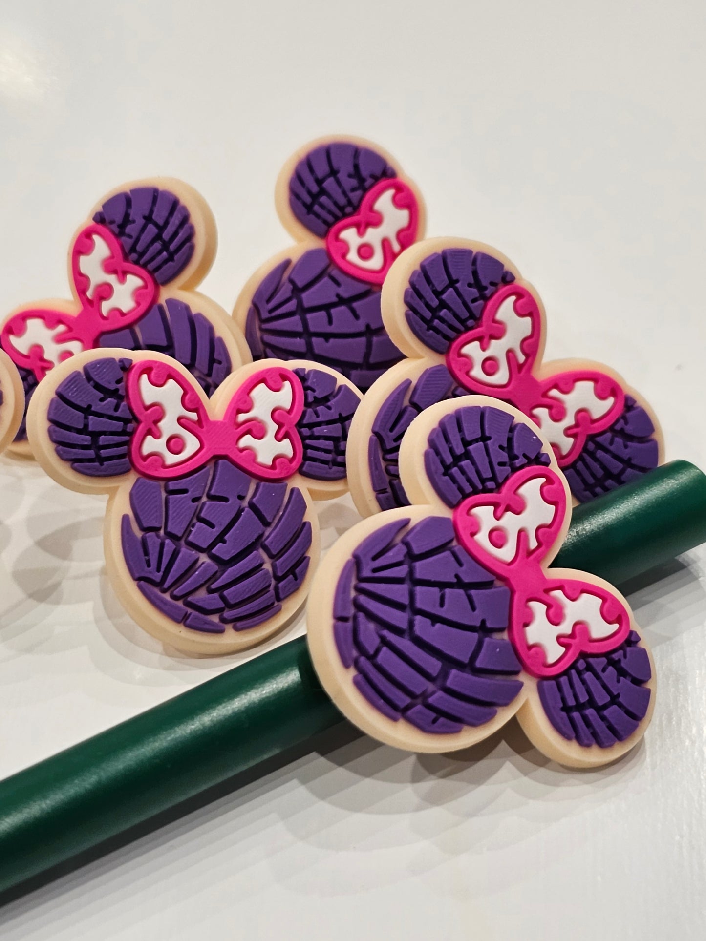 Mickey purple Cafecito Straw/pencil or pen charms