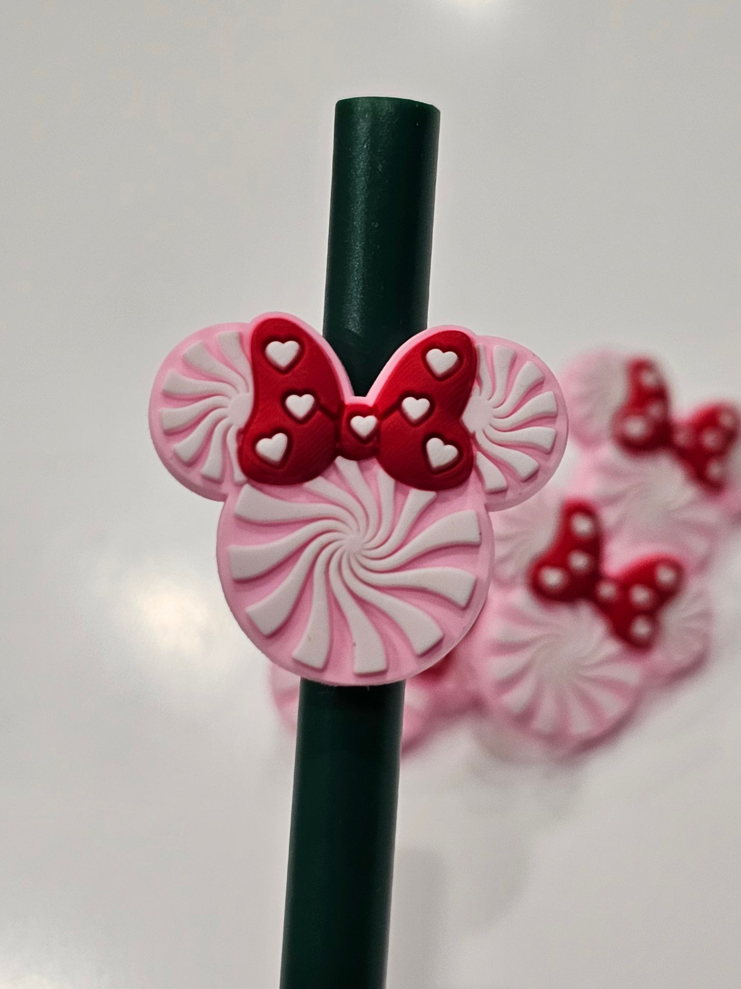 Mickey pink Caffecito Straw/pencil or pen charms