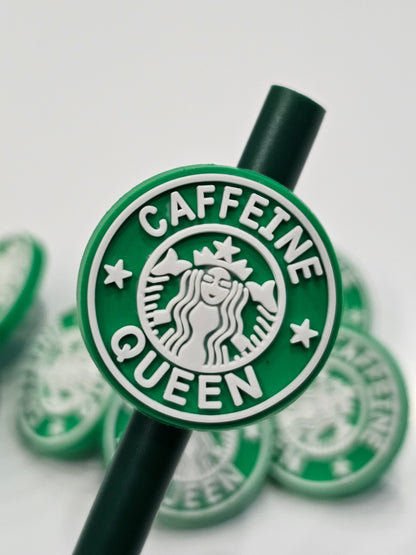 Caffeine Queen Straw/pencil or pen charms