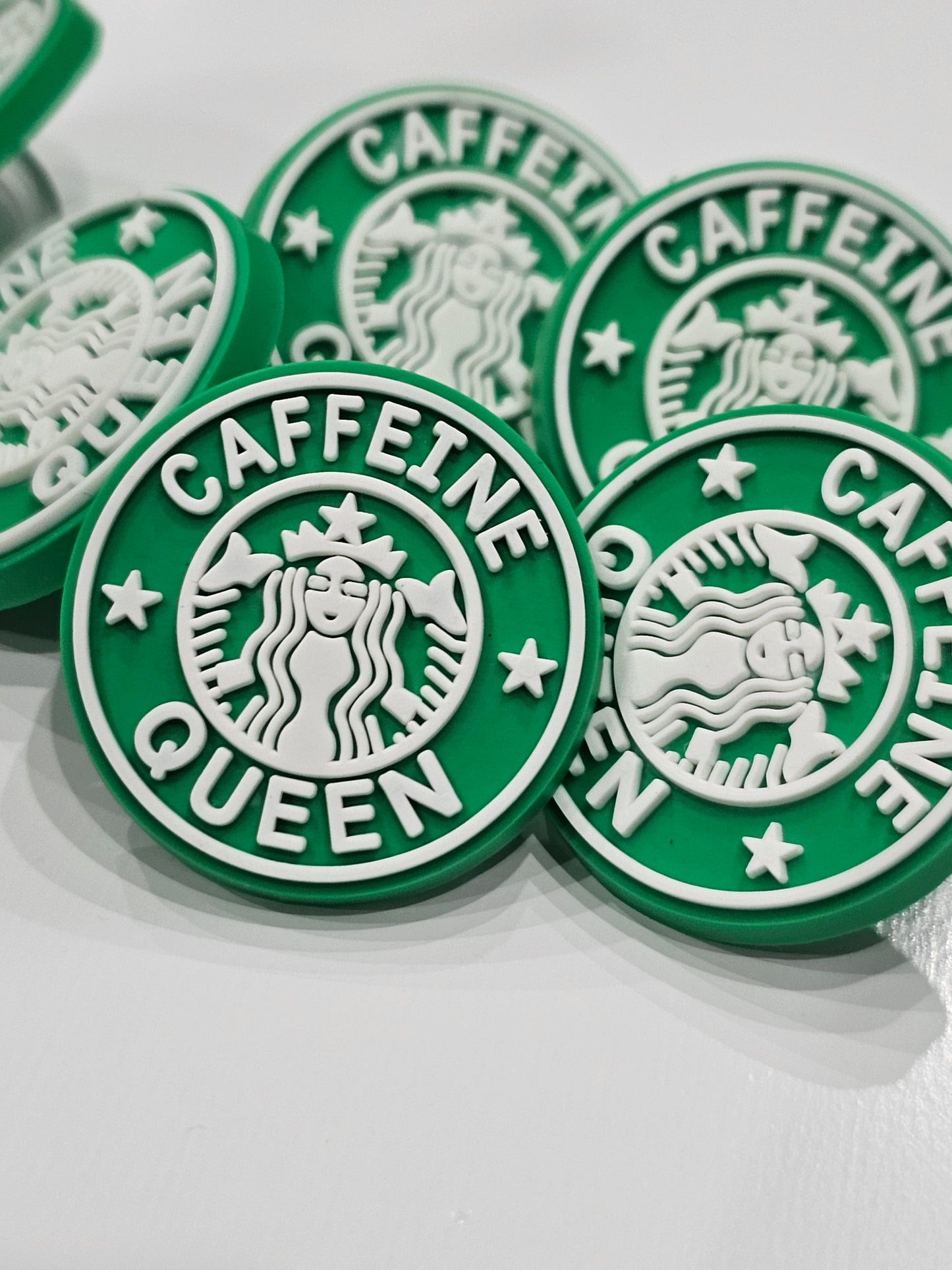 Caffeine Queen Straw/pencil or pen charms