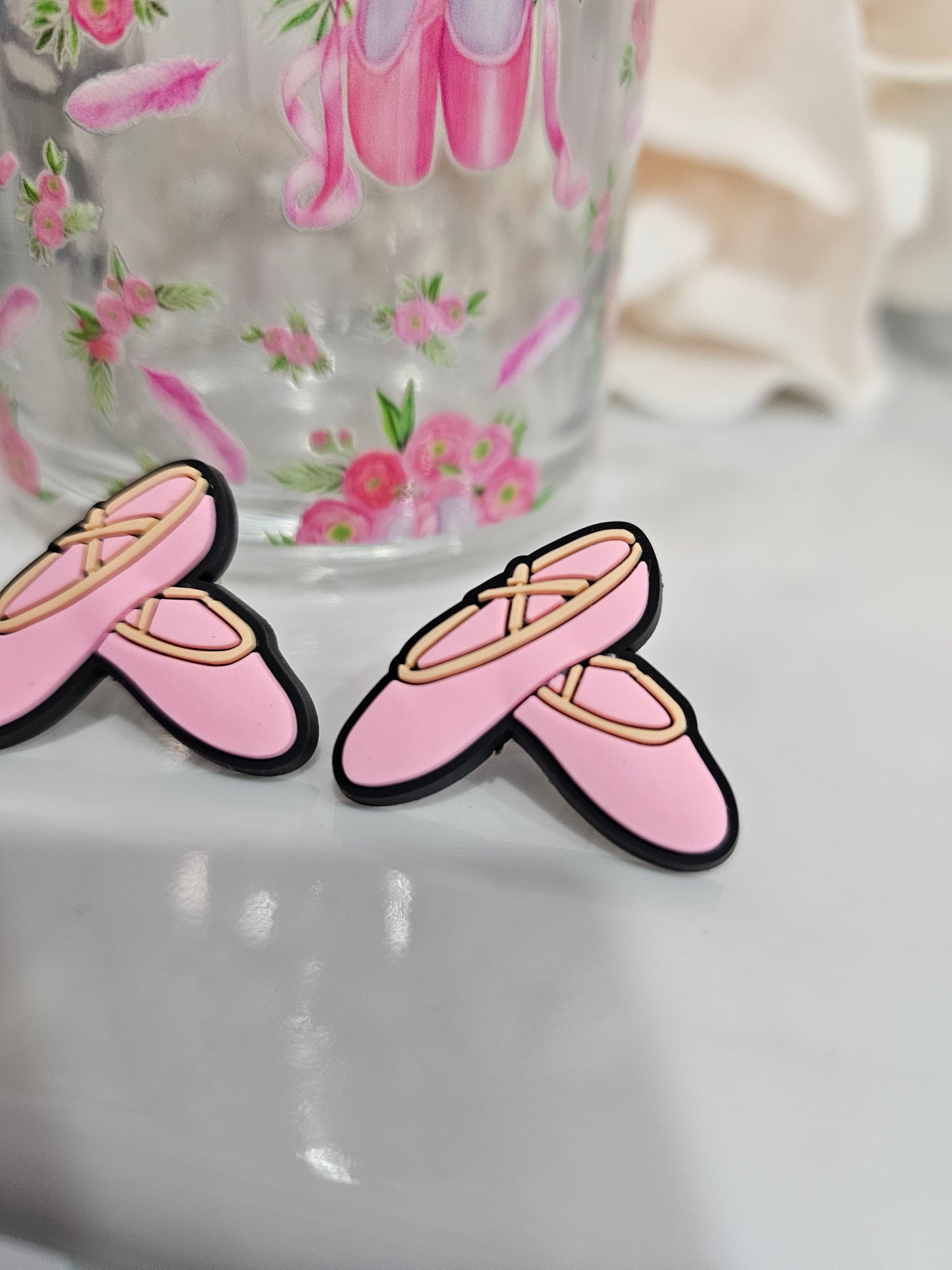 Ballet Shoes Straw/pencil or pen charms