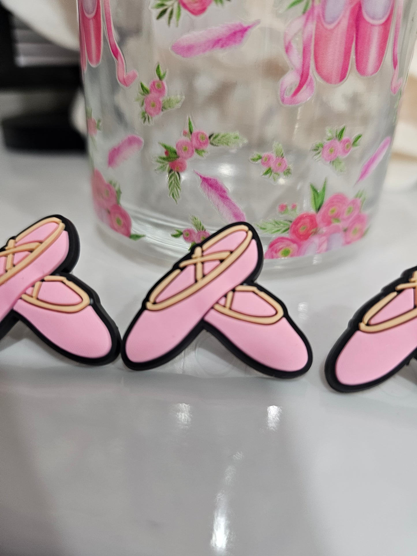 Ballet Shoes Straw/pencil or pen charms