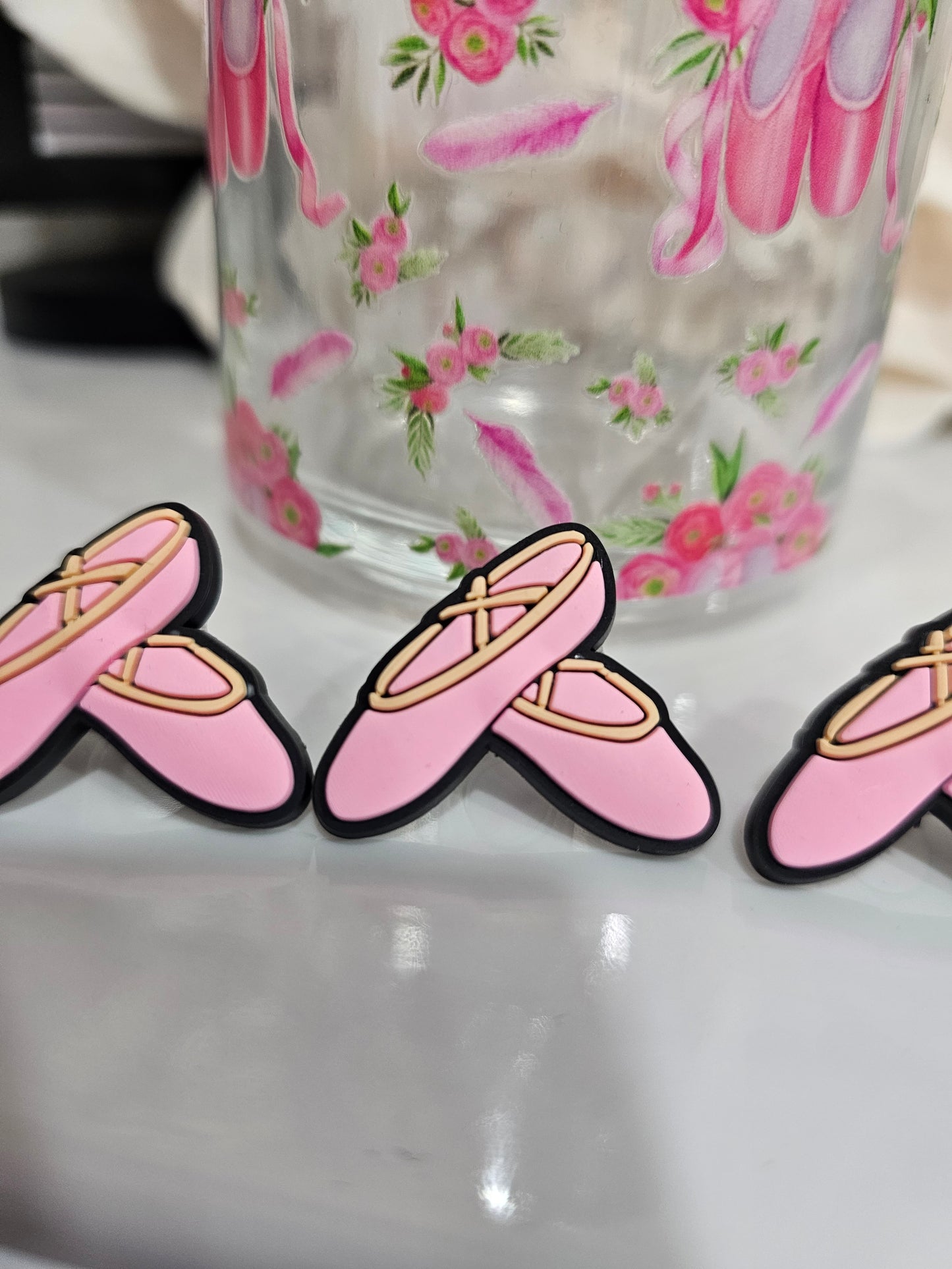 Ballet Shoes Straw/pencil or pen charms